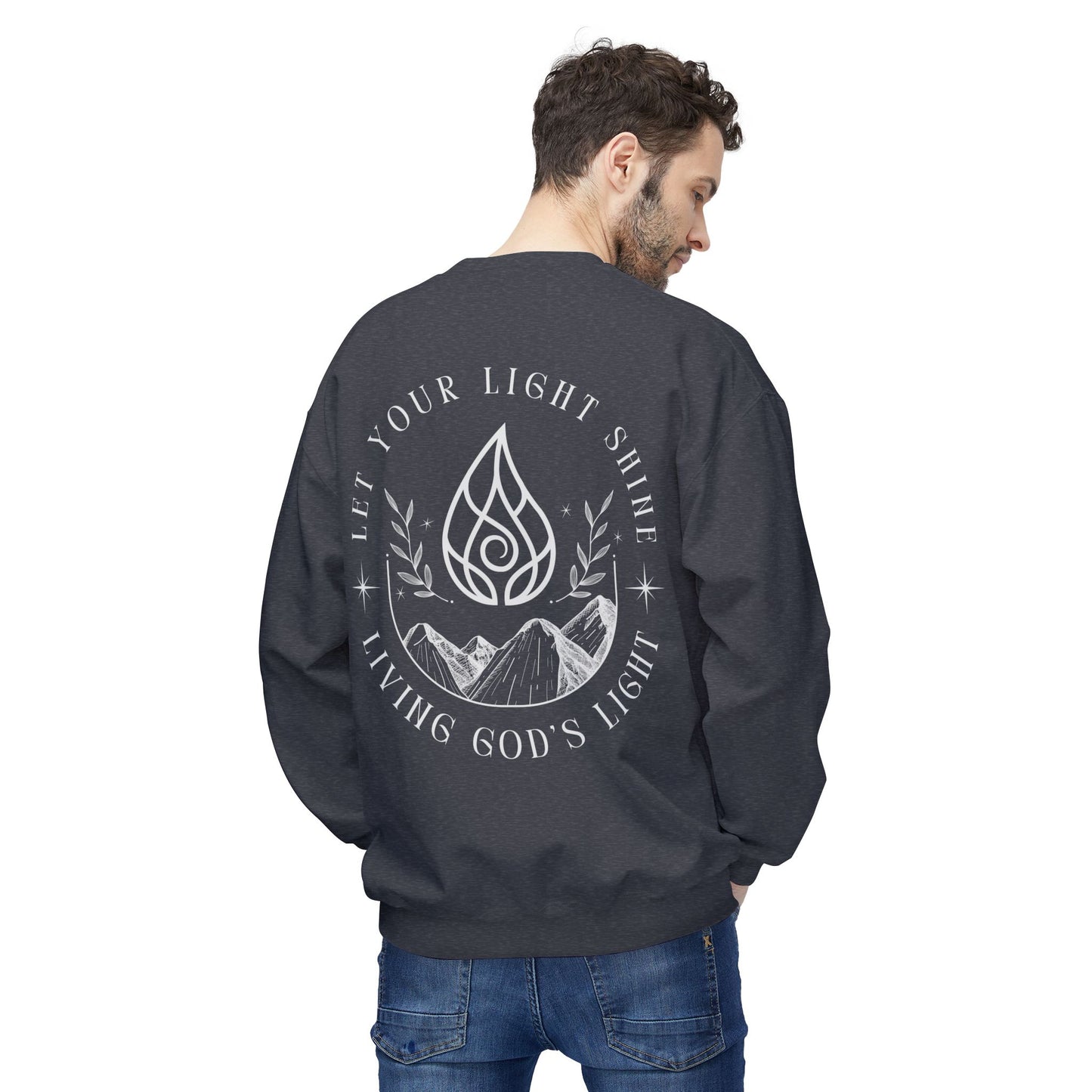 Let Your Light Shine Unisex Midweight Fleece Crewneck Sweatshirt