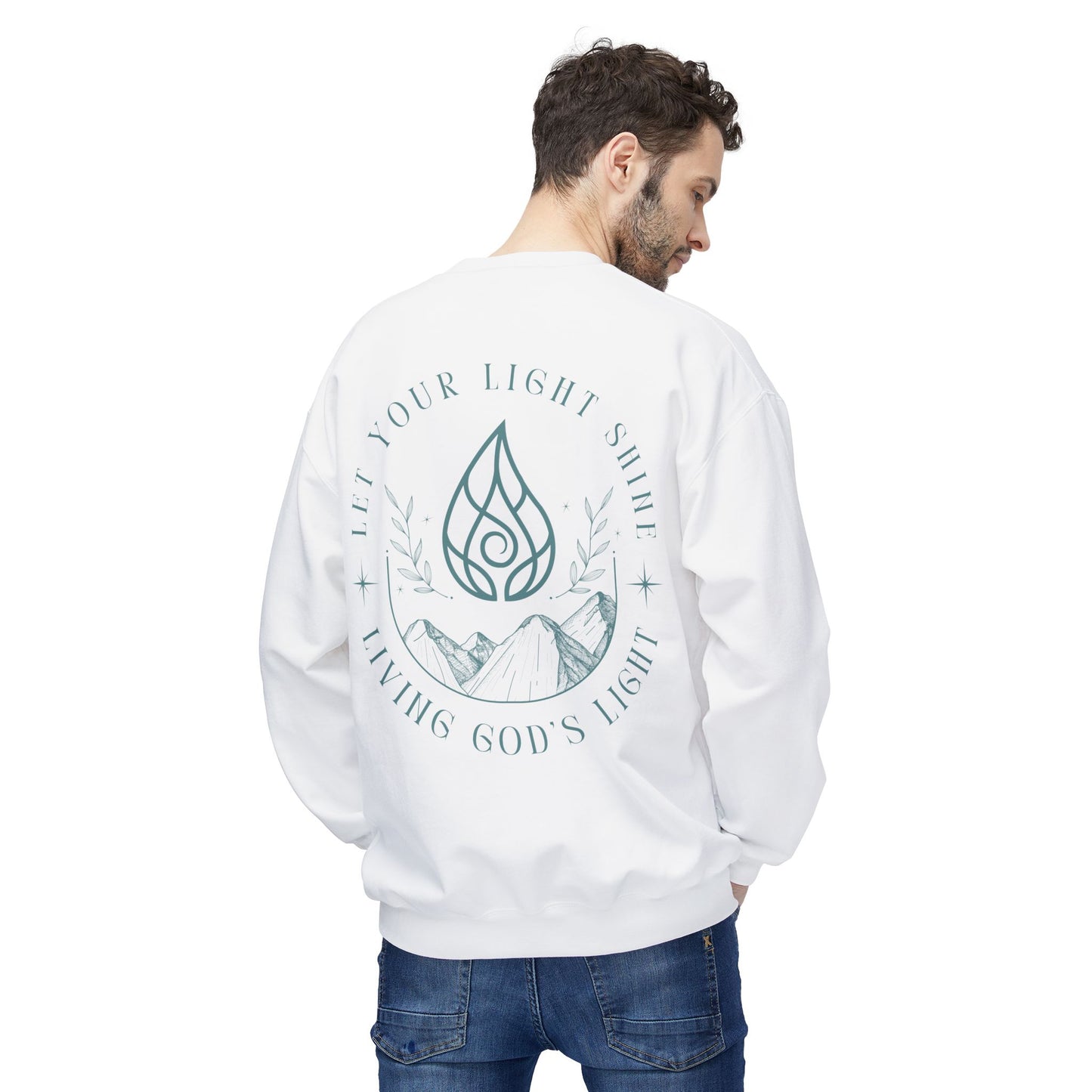 Let Your Light Shine Unisex Midweight Fleece Crewneck Sweatshirt