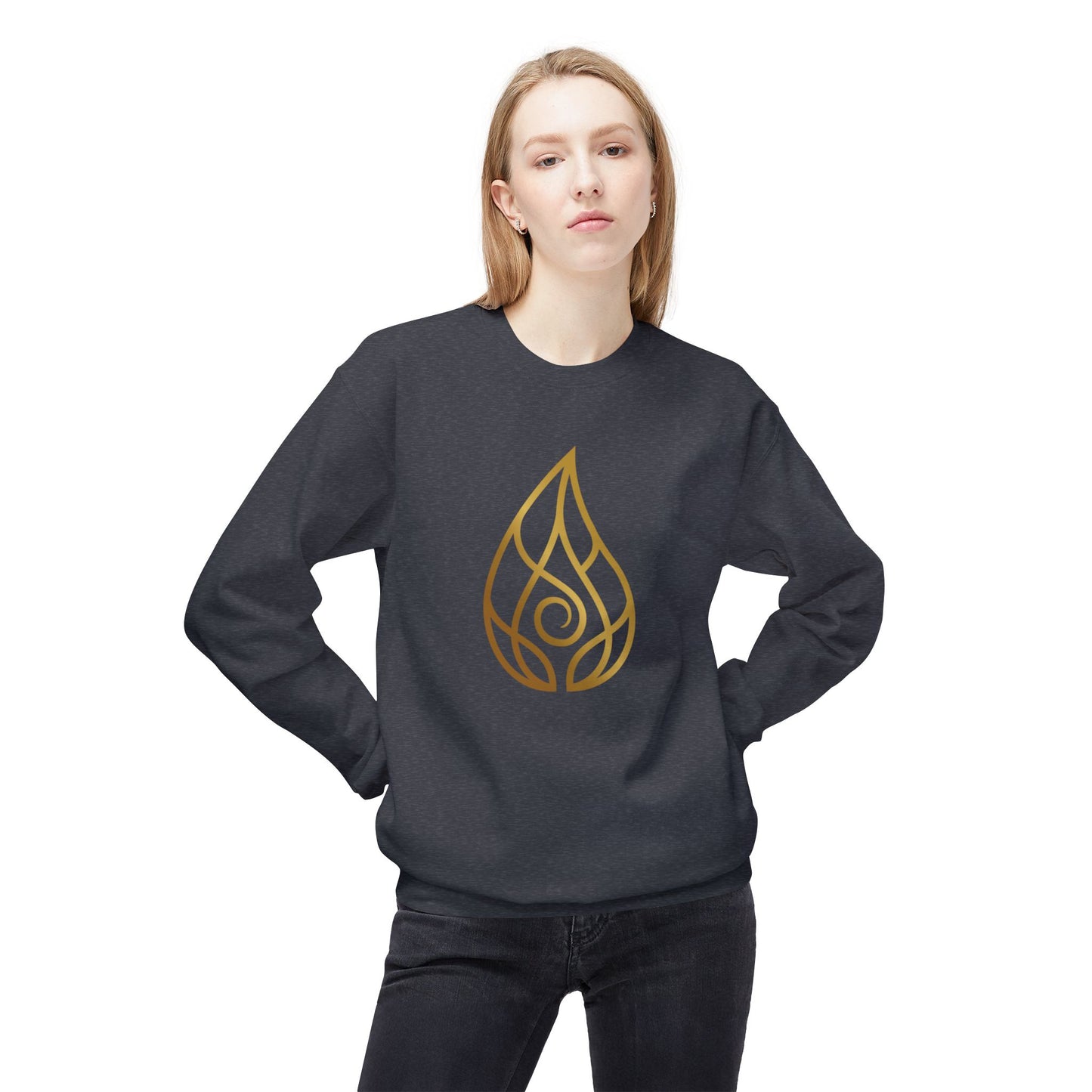 Living God's Light Icon Unisex Midweight Fleece Crewneck Sweatshirt