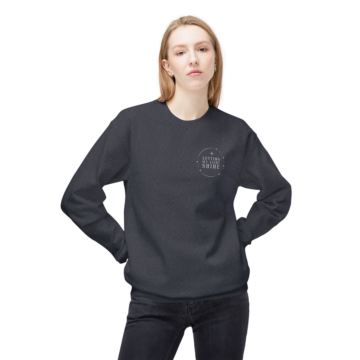 Let Your Light Shine Unisex Midweight Fleece Crewneck Sweatshirt