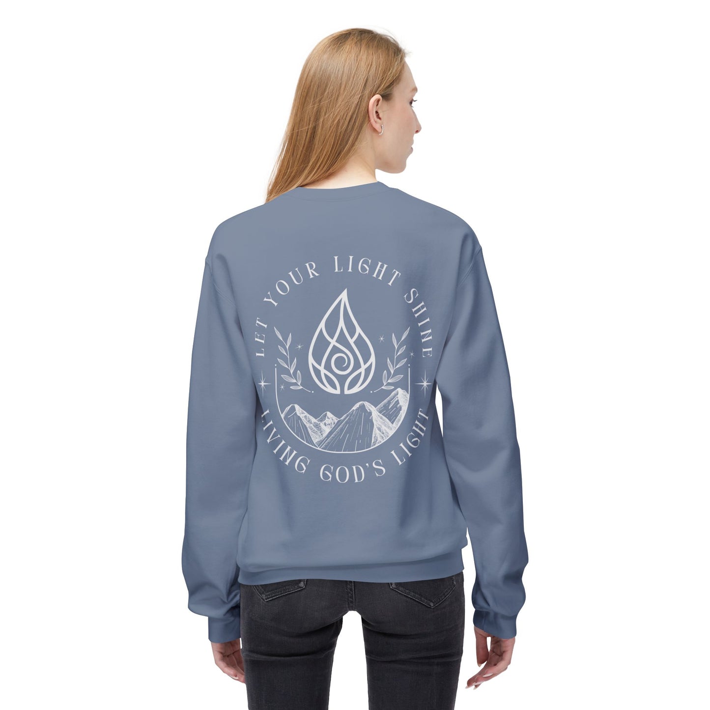 Let Your Light Shine Unisex Midweight Fleece Crewneck Sweatshirt