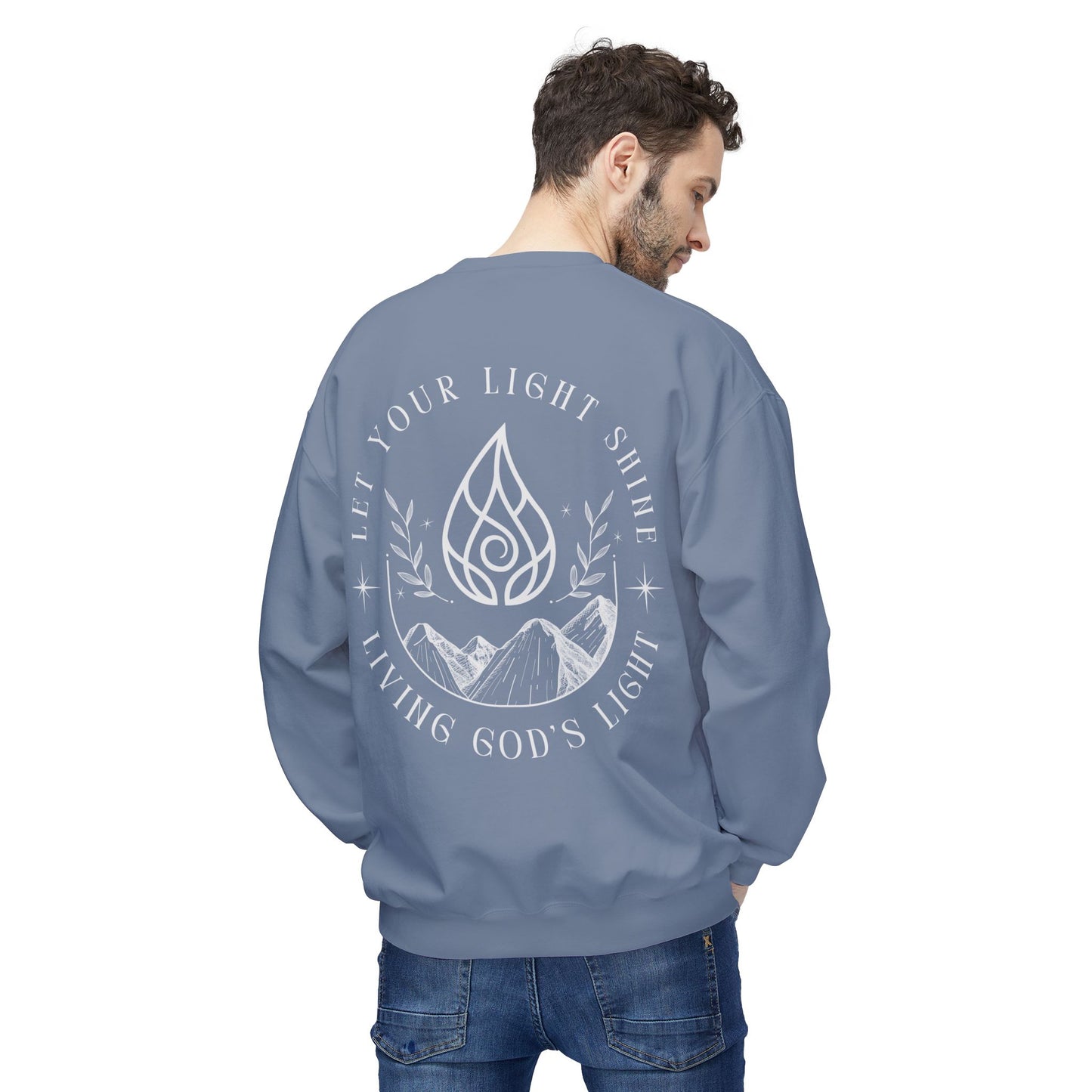 Let Your Light Shine Unisex Midweight Fleece Crewneck Sweatshirt
