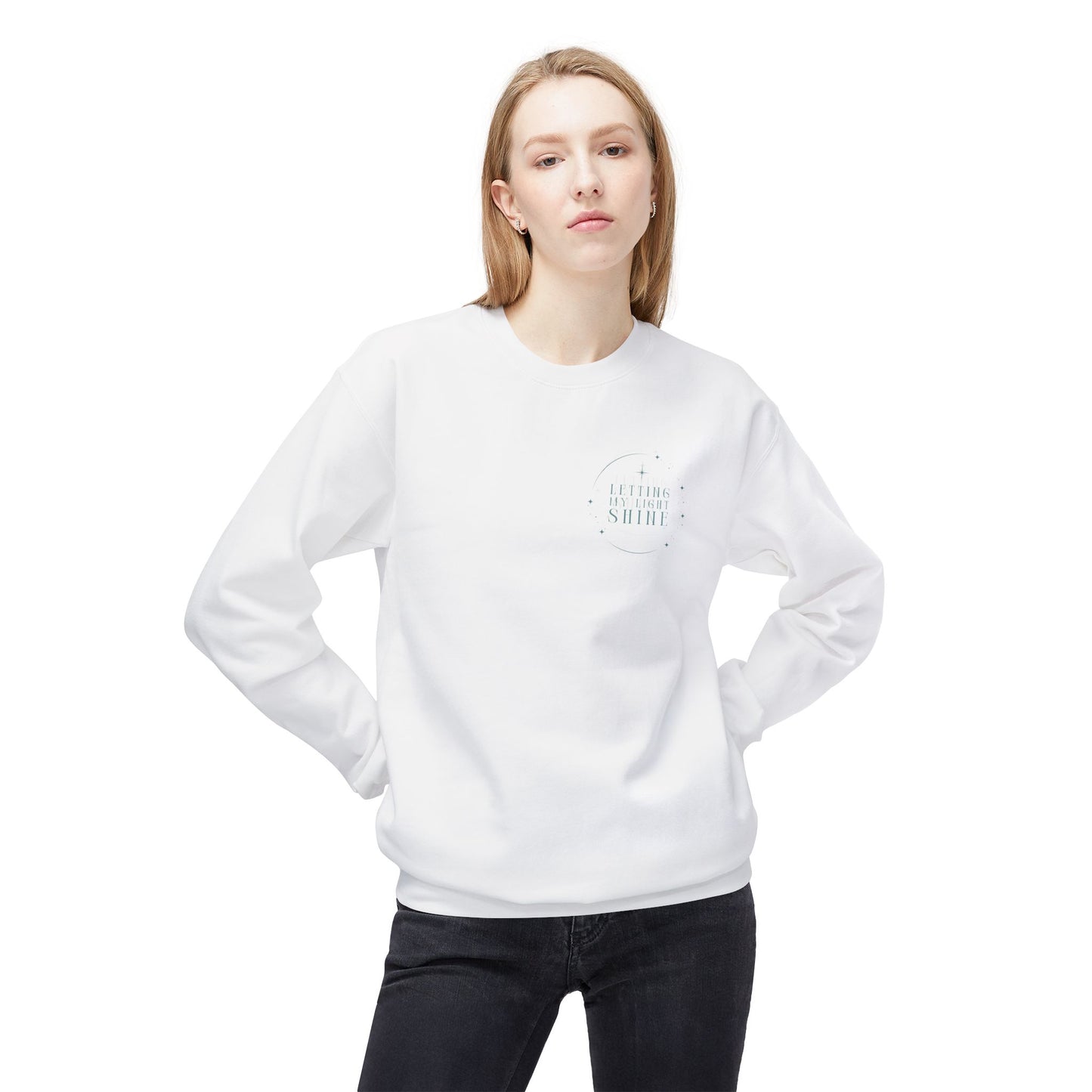Let Your Light Shine Unisex Midweight Fleece Crewneck Sweatshirt
