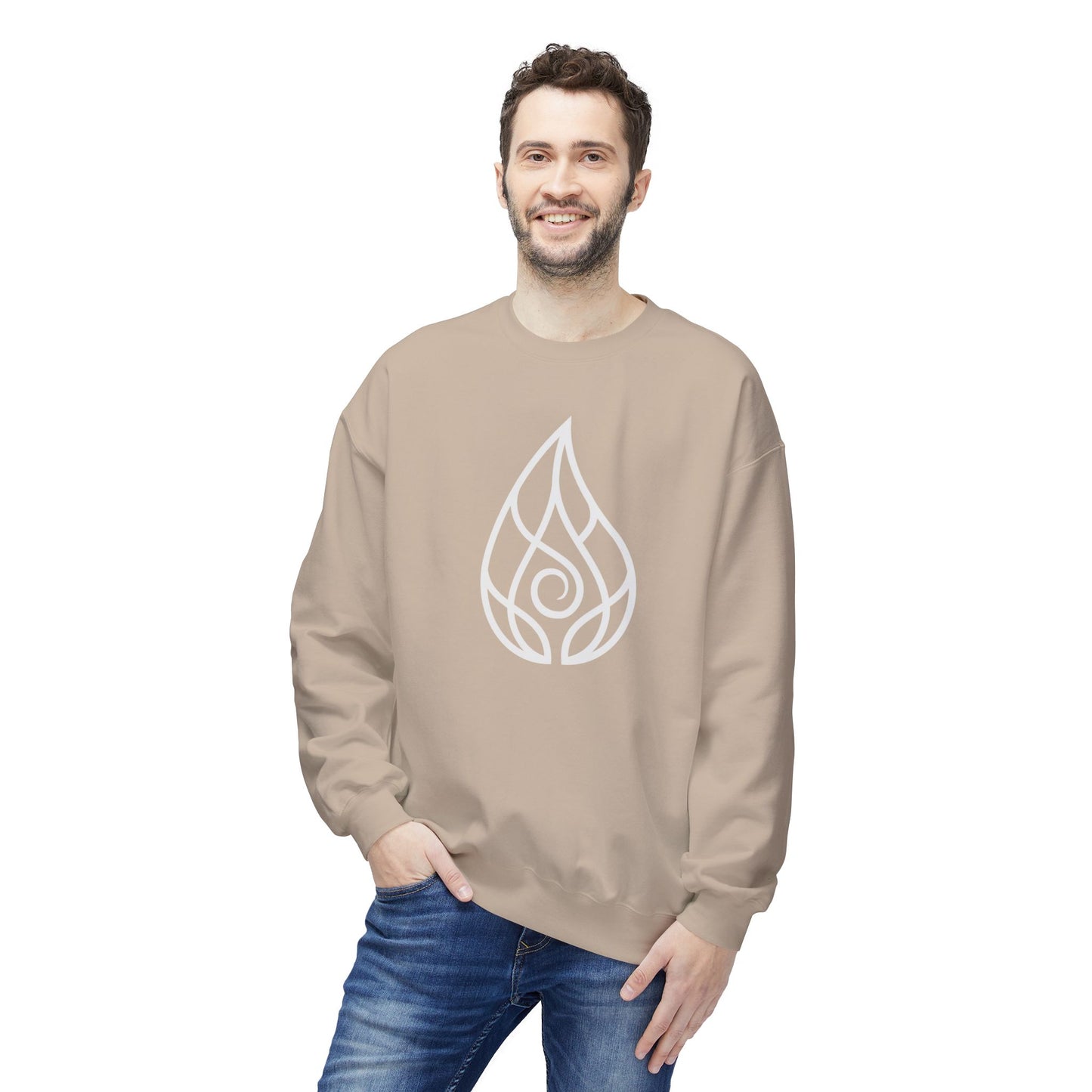 Living God's Light Icon Unisex Midweight Fleece Crewneck Sweatshirt