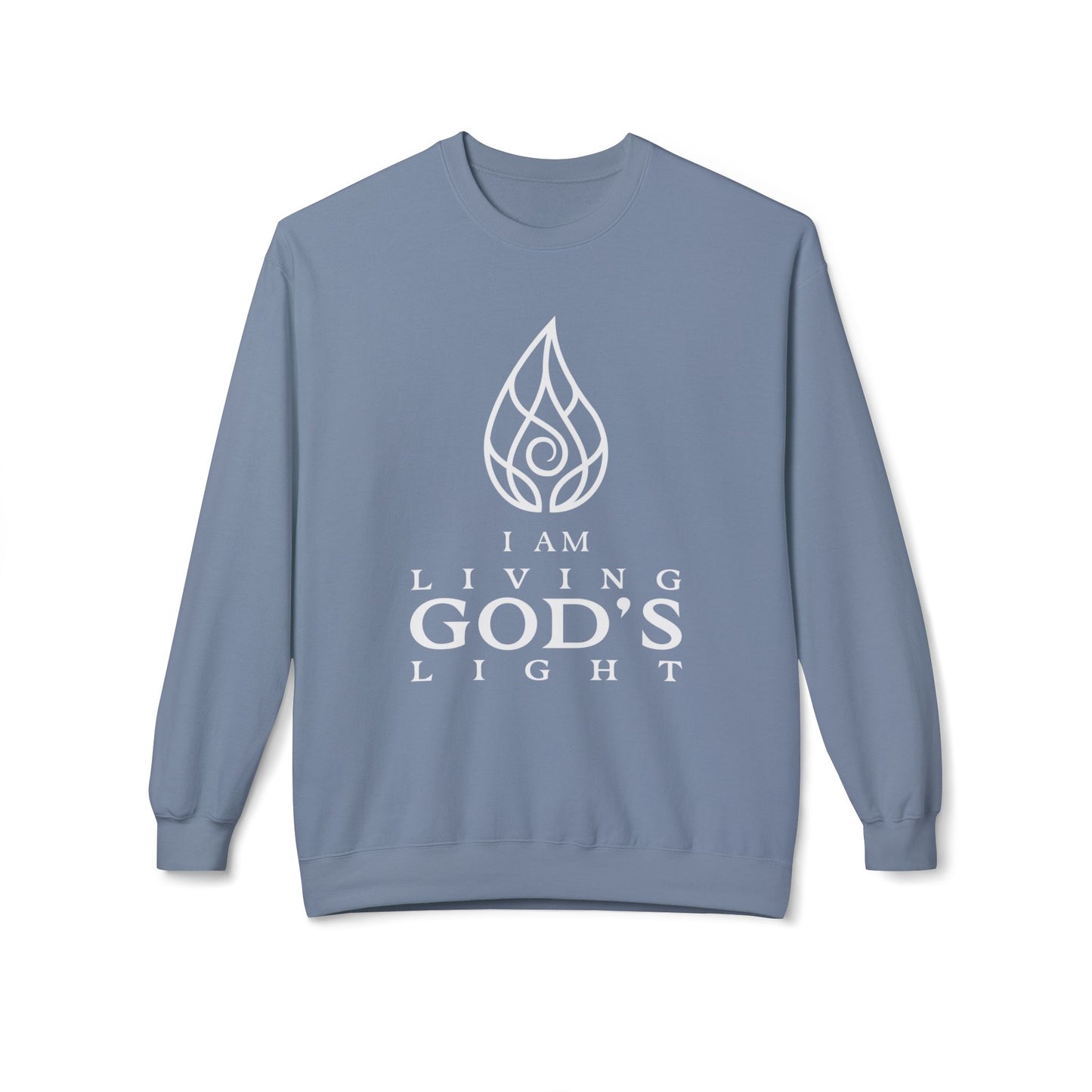 I Am Living God's Light Unisex Midweight Fleece Crewneck Sweatshirt