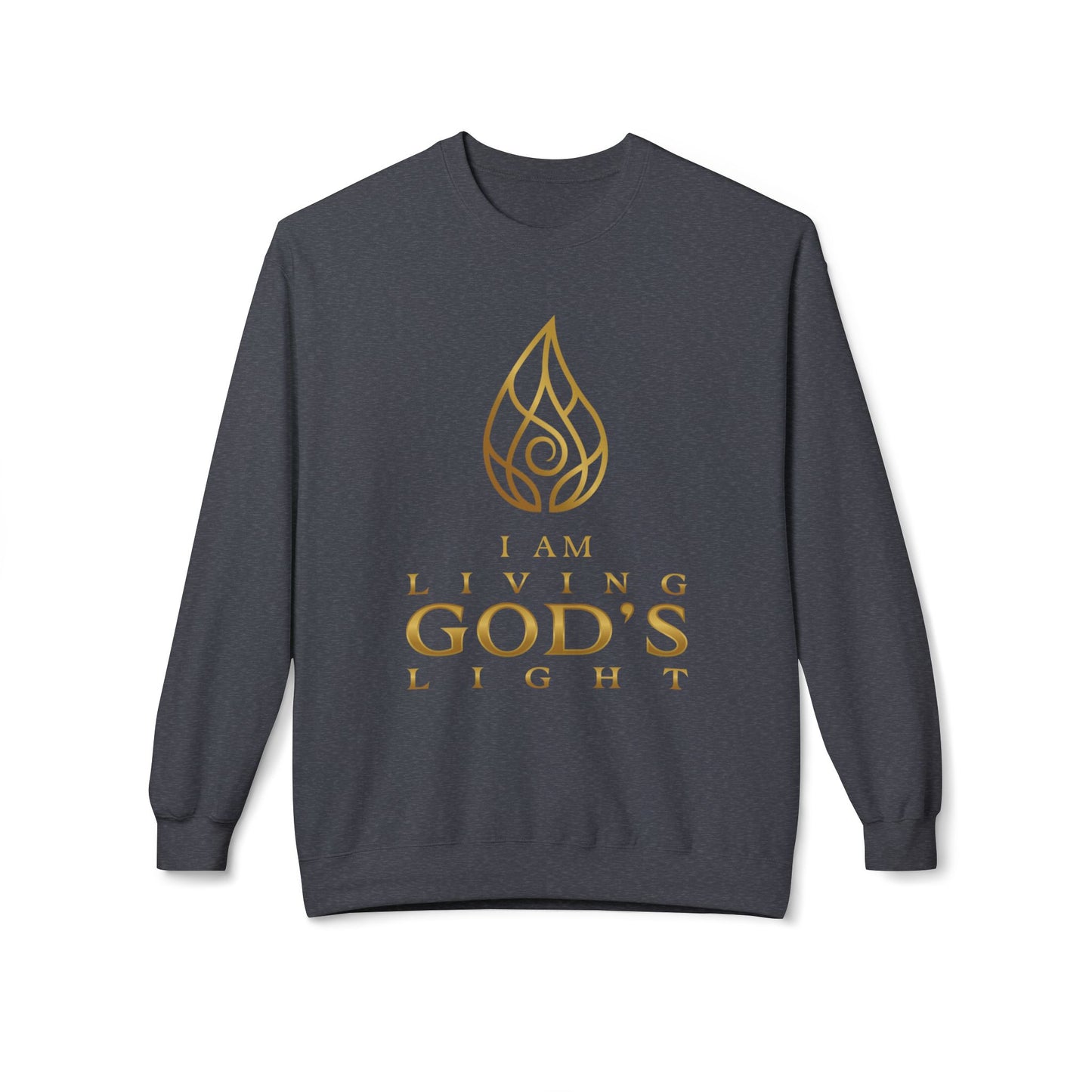 I Am Living God's Light Unisex Midweight Fleece Crewneck Sweatshirt