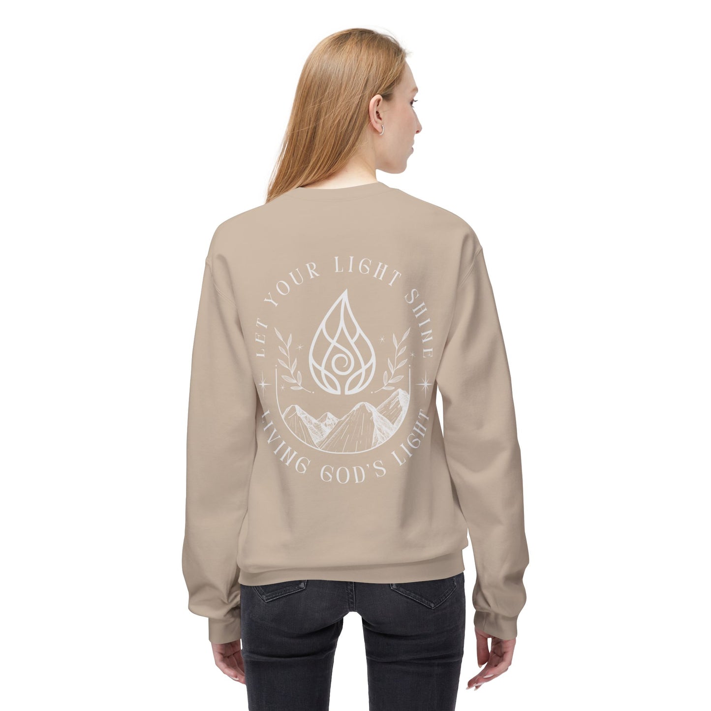Let Your Light Shine Unisex Midweight Fleece Crewneck Sweatshirt