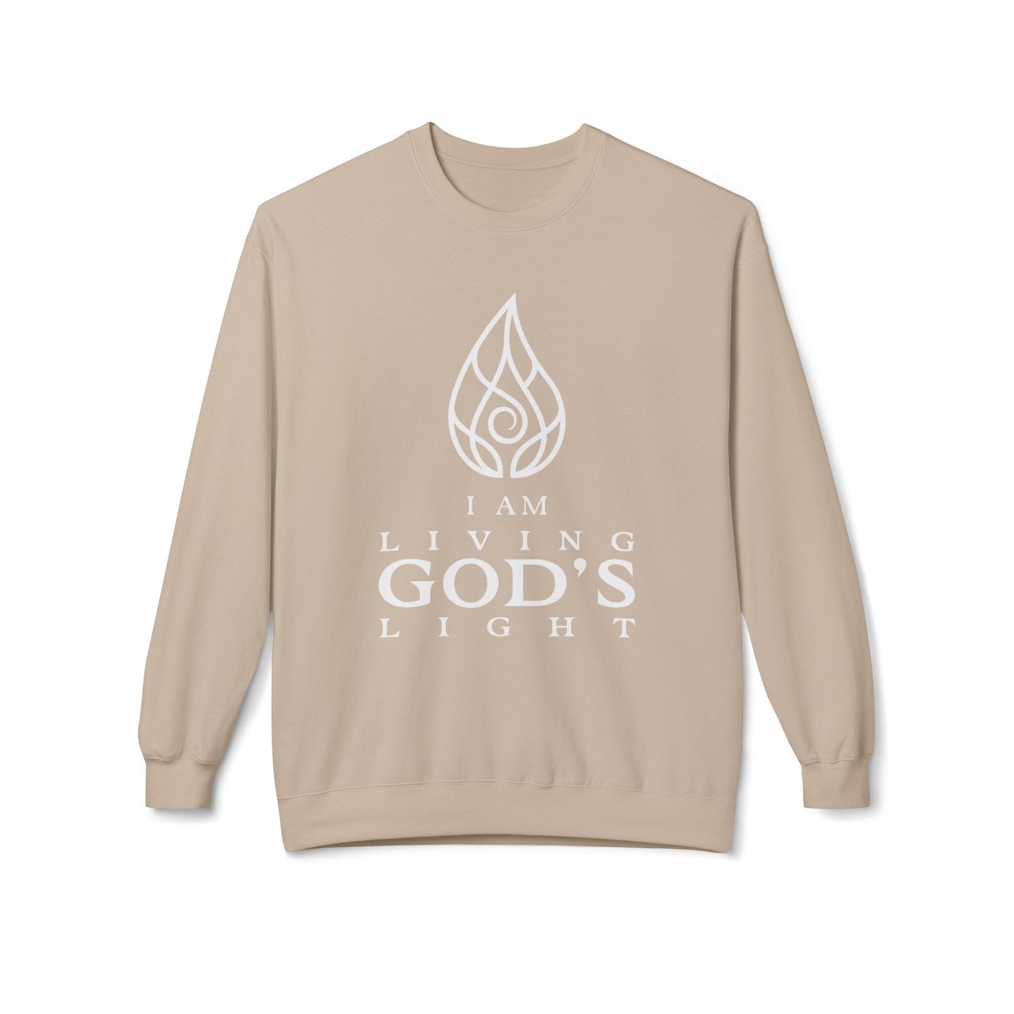 I Am Living God's Light Unisex Midweight Fleece Crewneck Sweatshirt