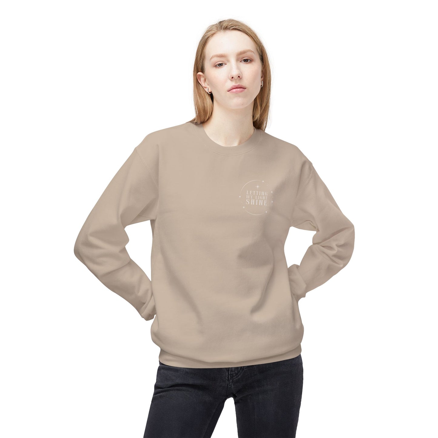 Let Your Light Shine Unisex Midweight Fleece Crewneck Sweatshirt