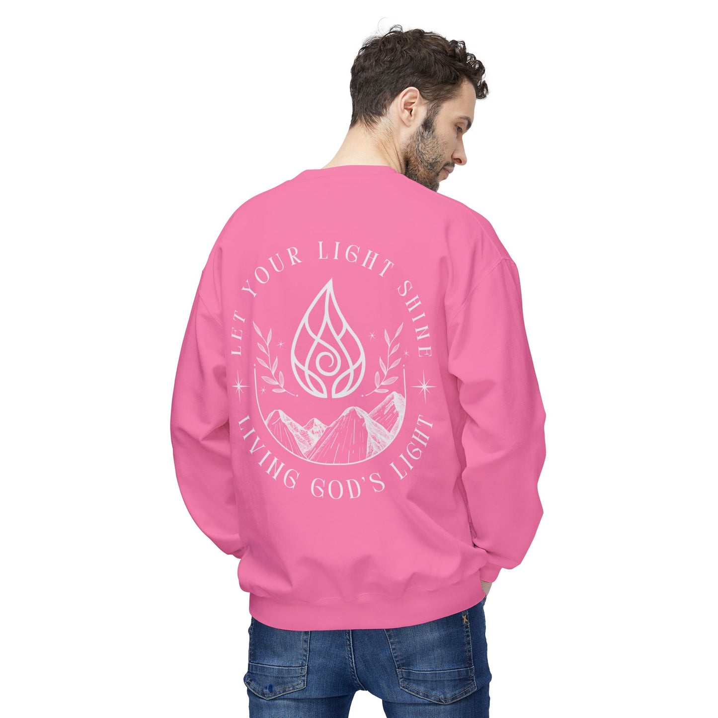 Let Your Light Shine Unisex Midweight Fleece Crewneck Sweatshirt