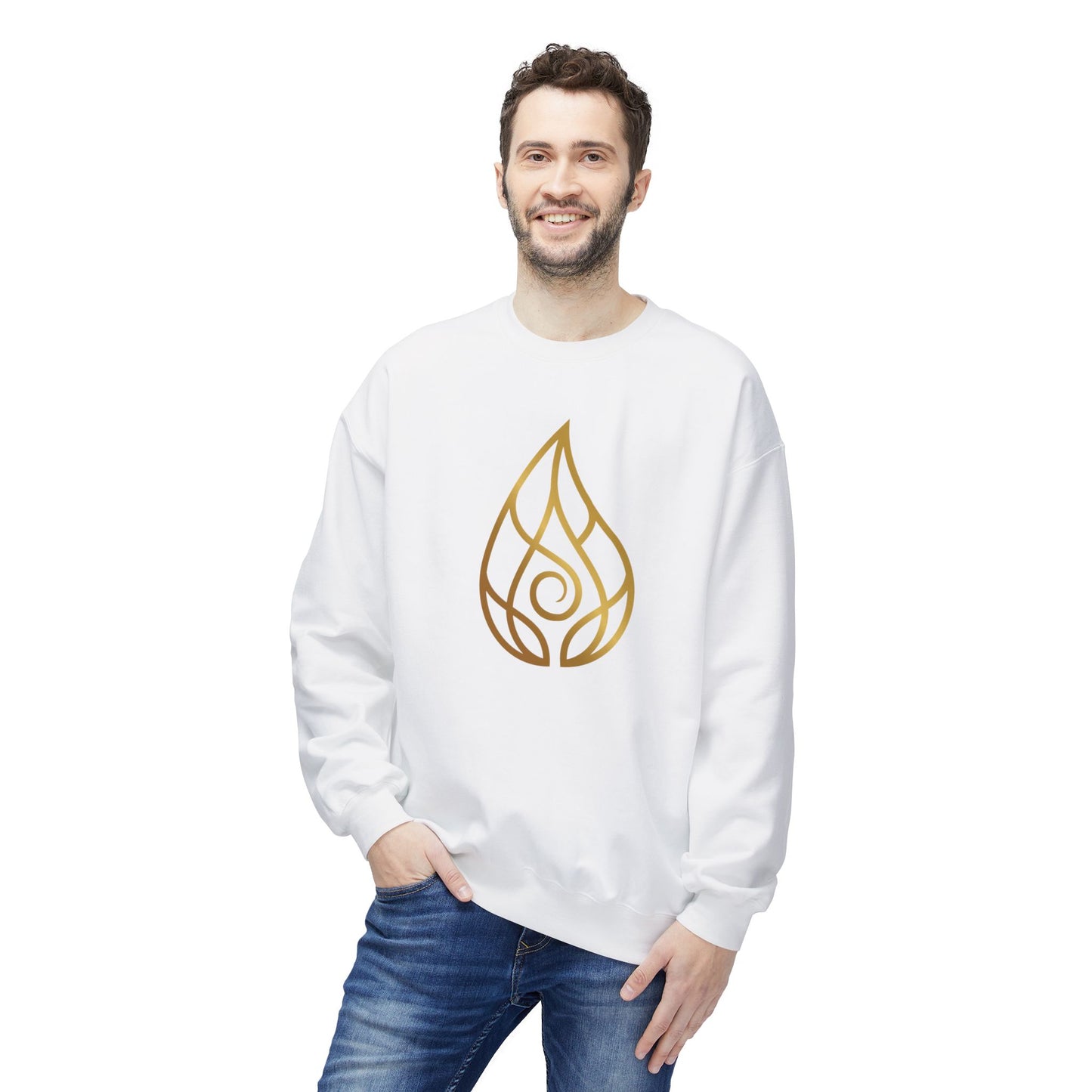 Living God's Light Icon Unisex Midweight Fleece Crewneck Sweatshirt
