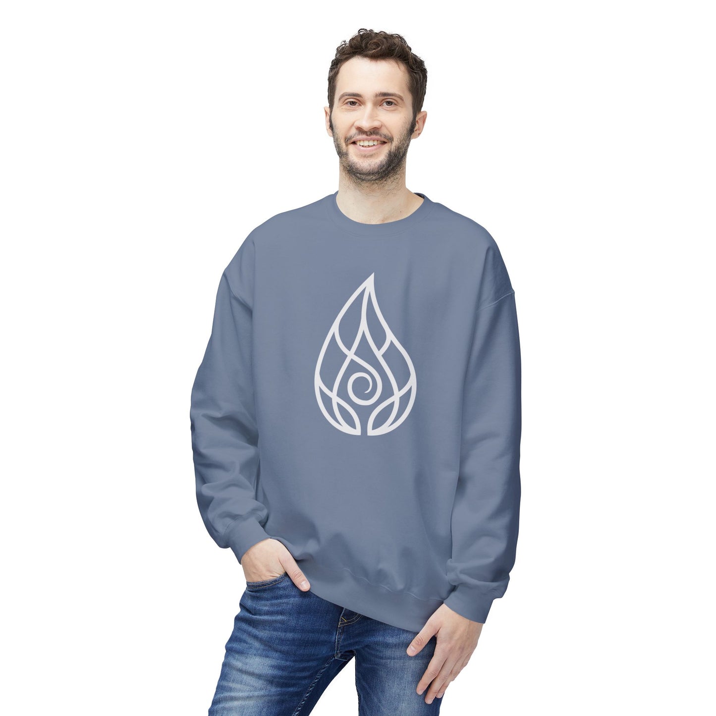 Living God's Light Icon Unisex Midweight Fleece Crewneck Sweatshirt