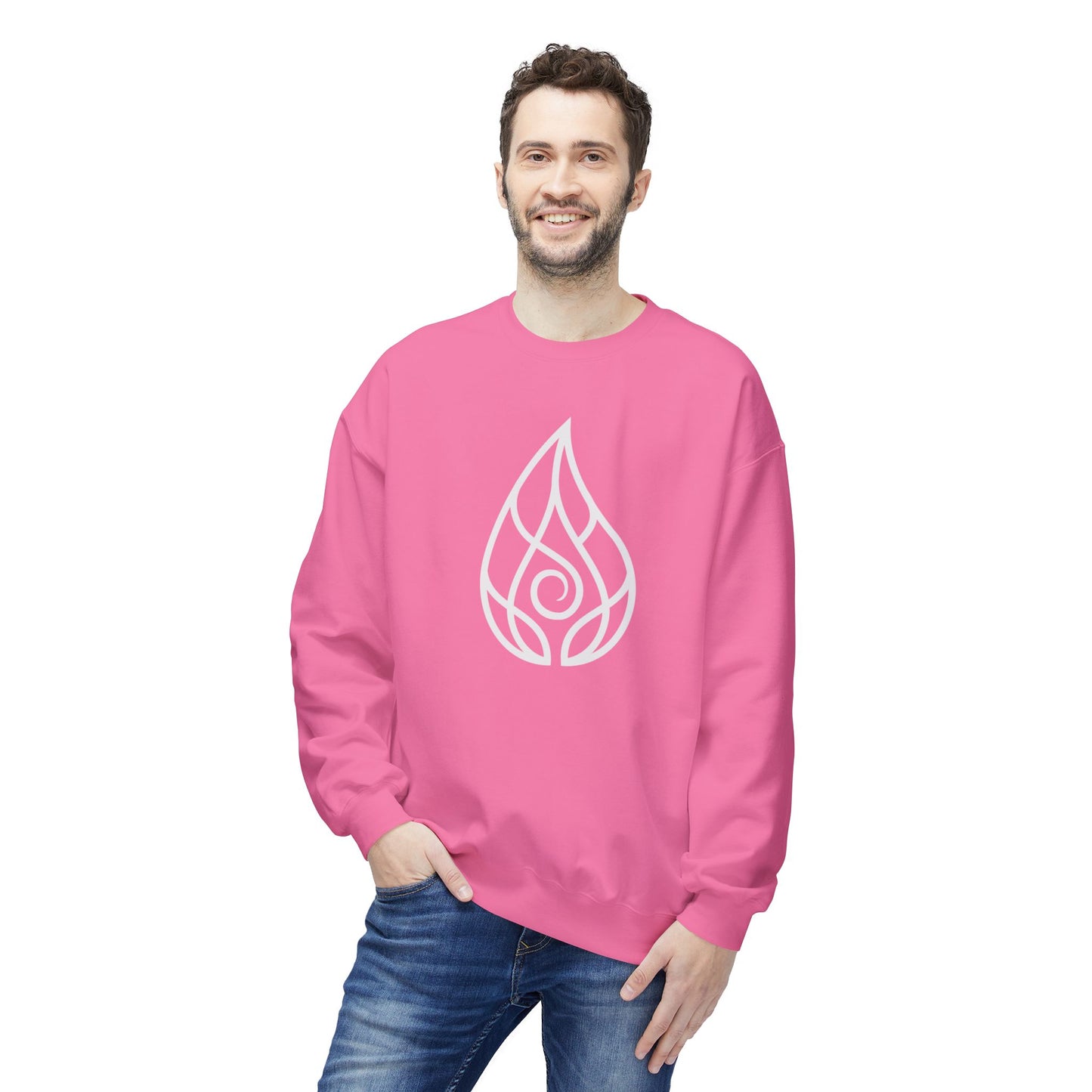 Living God's Light Icon Unisex Midweight Fleece Crewneck Sweatshirt