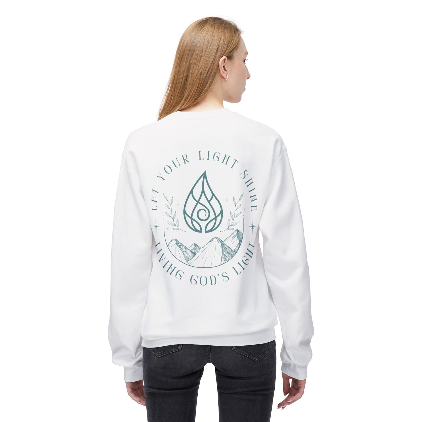 Let Your Light Shine Unisex Midweight Fleece Crewneck Sweatshirt